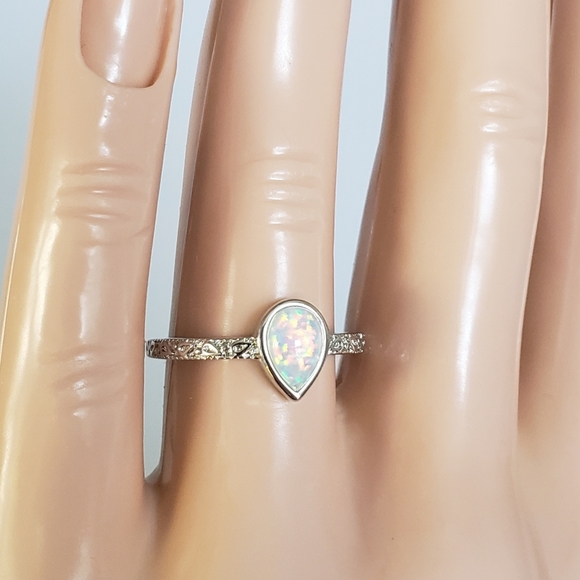 18k Over Sterling Opal Ring - Picture 8 of 8